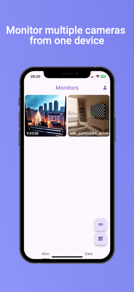 Homesafe: Home Security Camera - Homesafe app interface showing simultaneous monitoring of multiple security camera feeds on one device