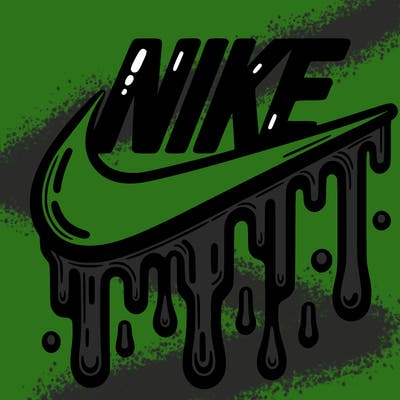 dripping nike logo