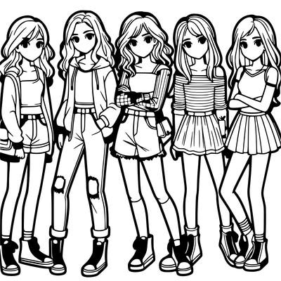 a group of teenage girls