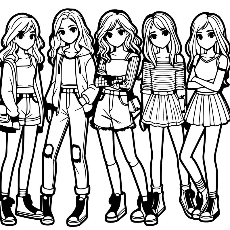 a group of teenage girls