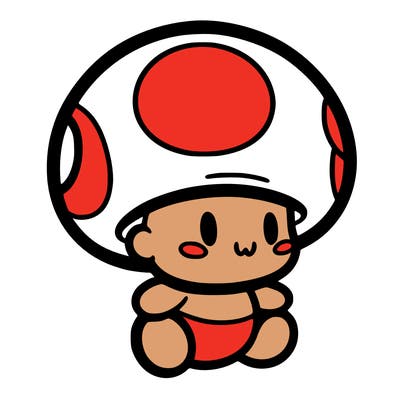 baby version of toad from mario