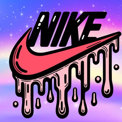 dripping nike logo