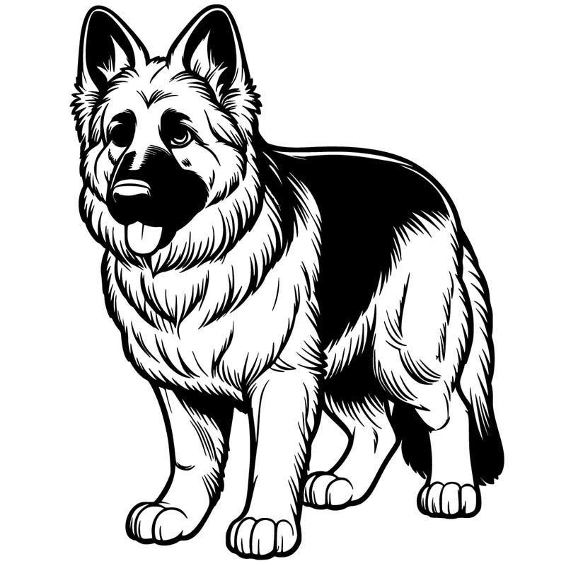 realistic german shepard dog