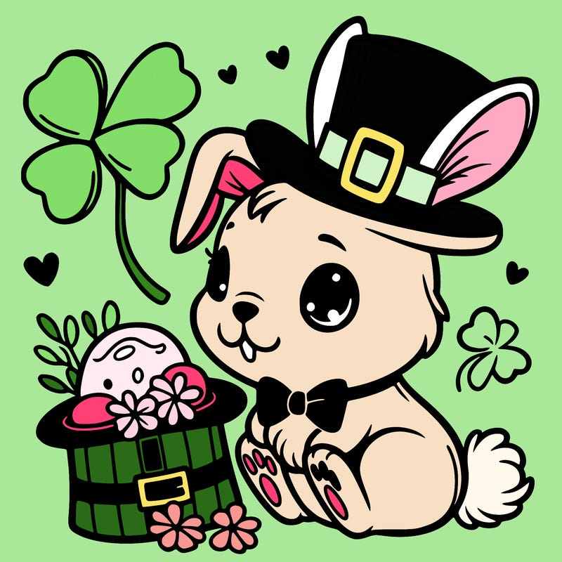 st. patrick's day, bunny.