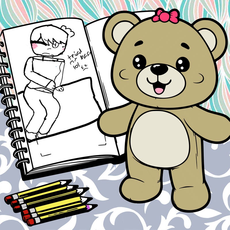 realistic blank drawing book