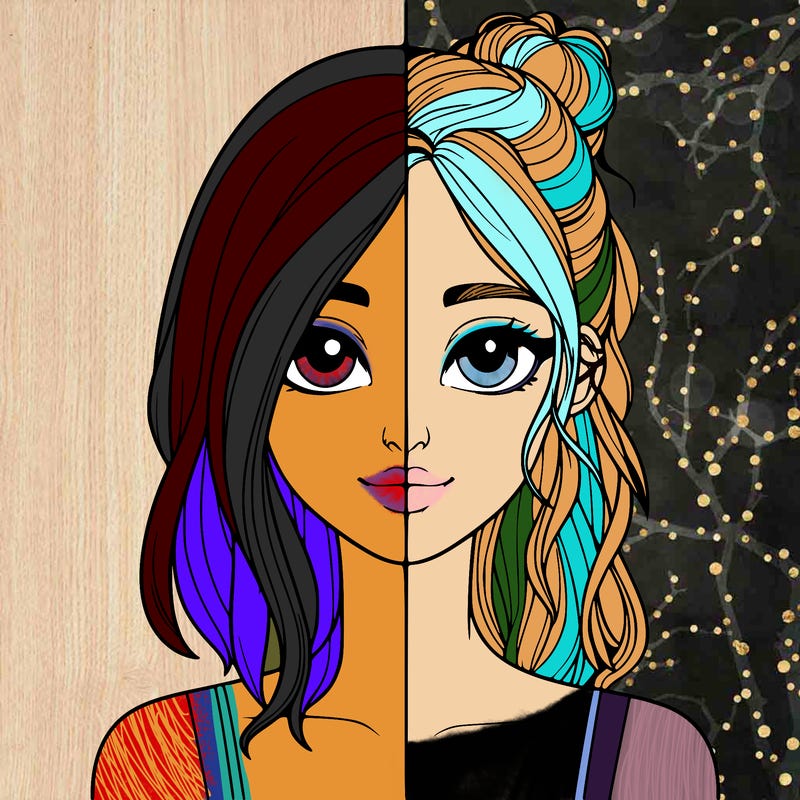 realistic girl split