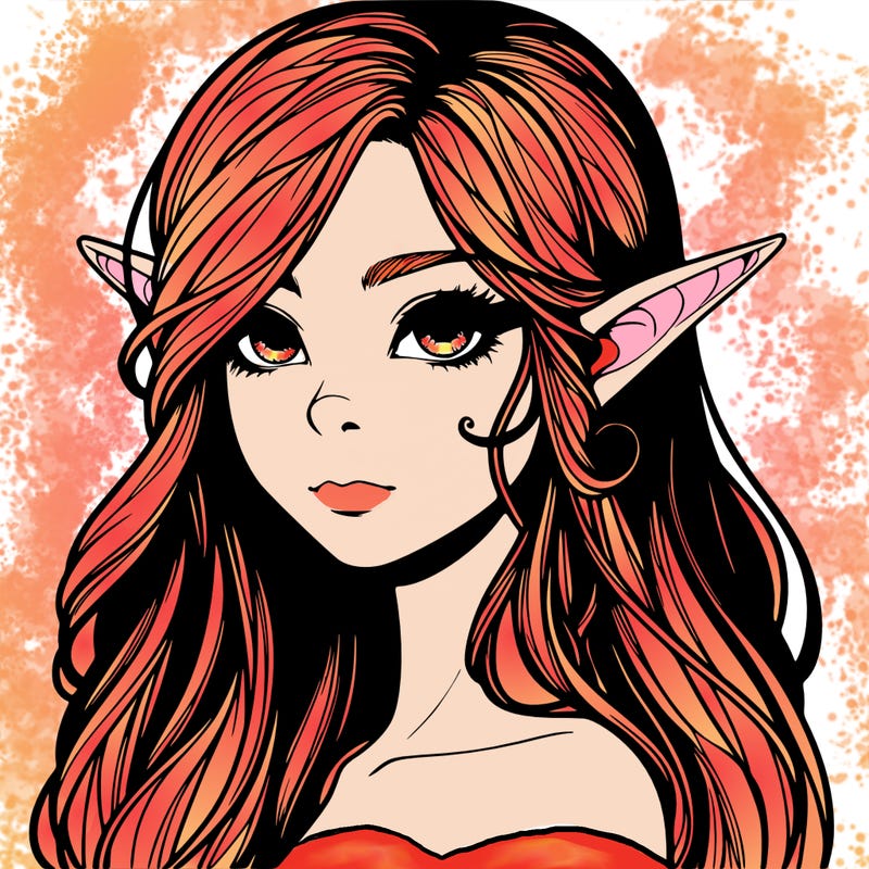 elf girl realistic dark fantasy