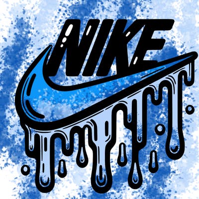 dripping nike logo