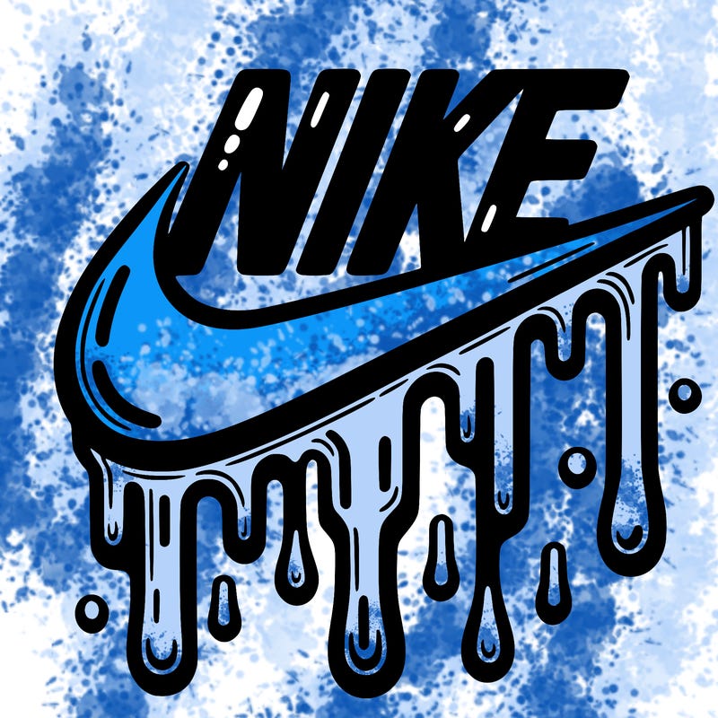 dripping nike logo