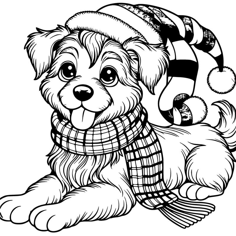 christmas dog realistic