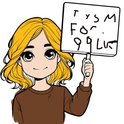 realistic girl holding up a sign