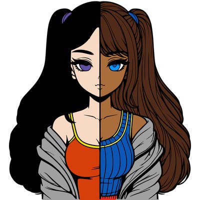 realistic girl split