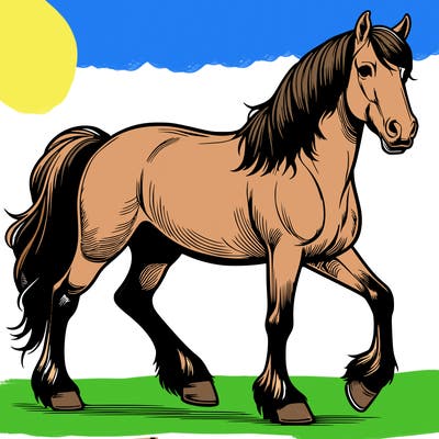 realistic horse