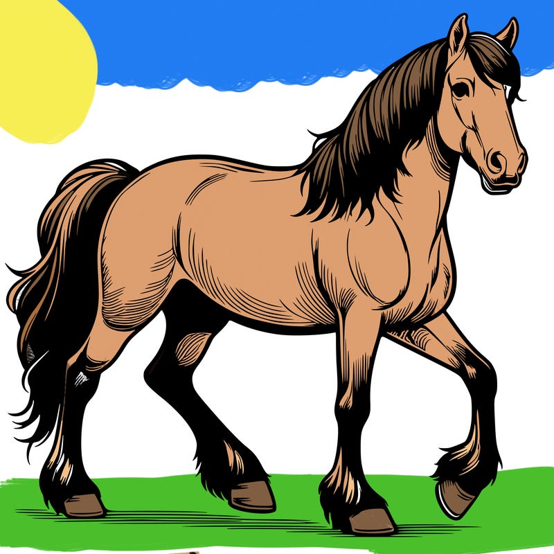 realistic horse
