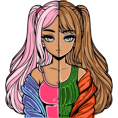 realistic girl split