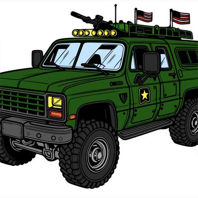 military pickup truck