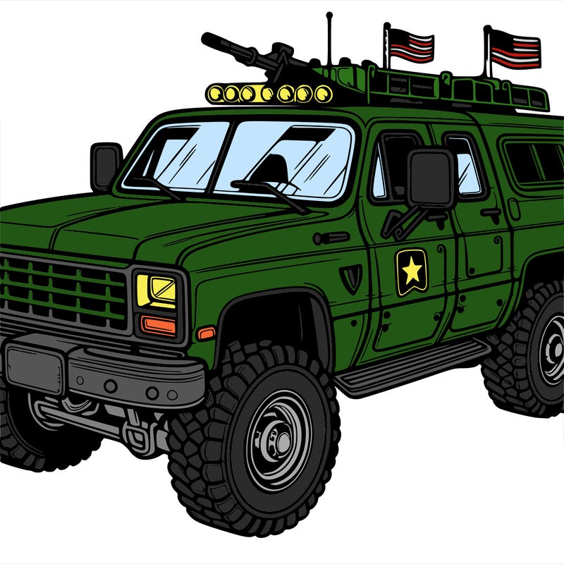 military pickup truck
