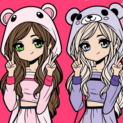 teen girl in animal costume