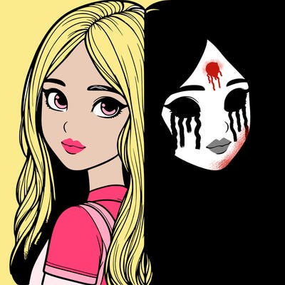 realistic girl split