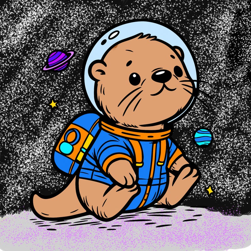 otter in a space suit