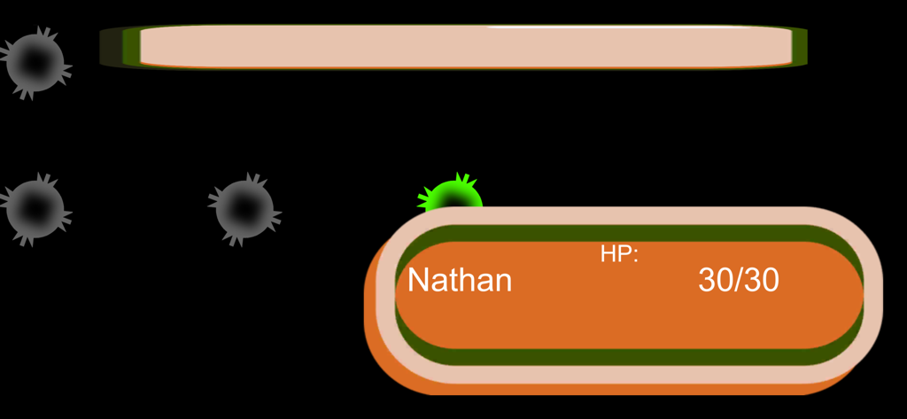 Blind Quest 3 - Nathan character HP status screen in Blind Quest 3 audiogame