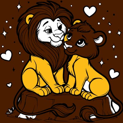 lion and lioness inlove