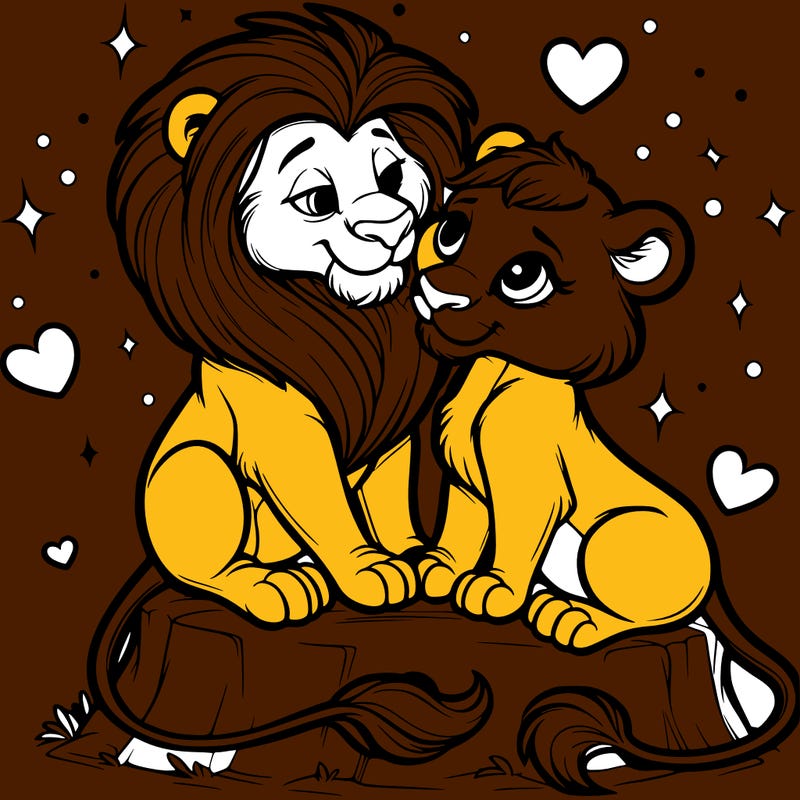 lion and lioness inlove