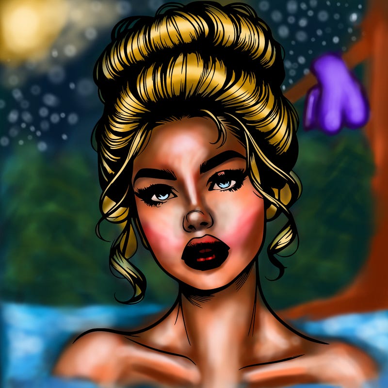 realistic girl wearing a 90s style up due and have full lips