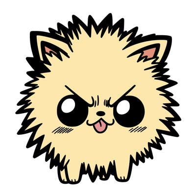 manga character that looks like a mad pomeranian