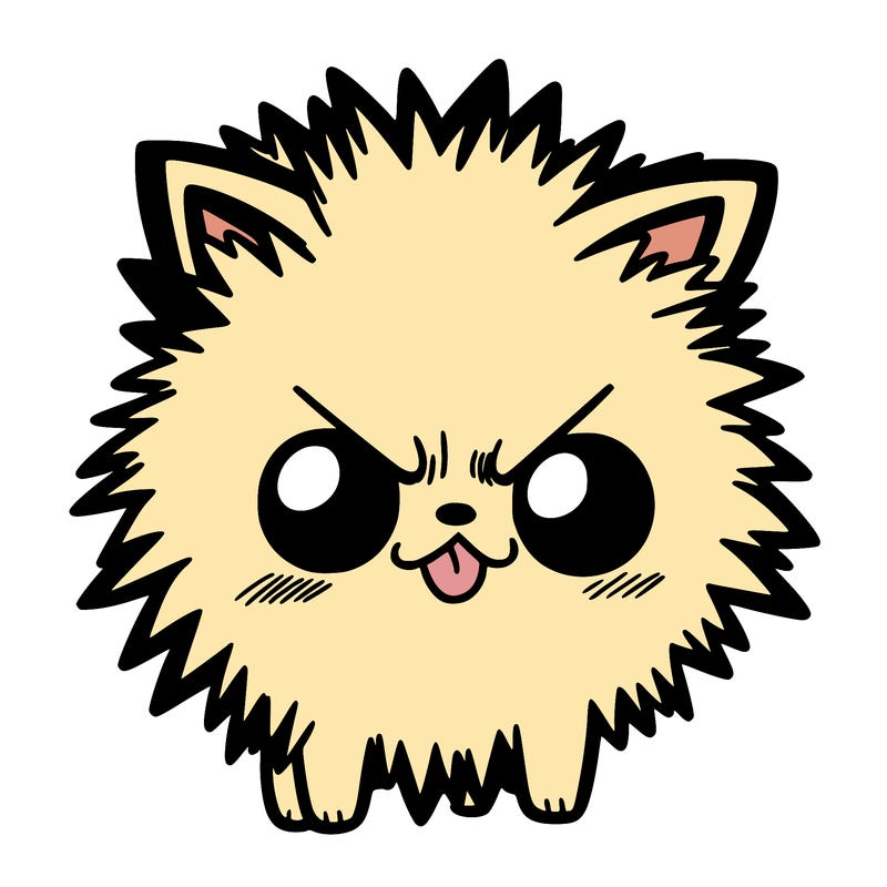 manga character that looks like a mad pomeranian