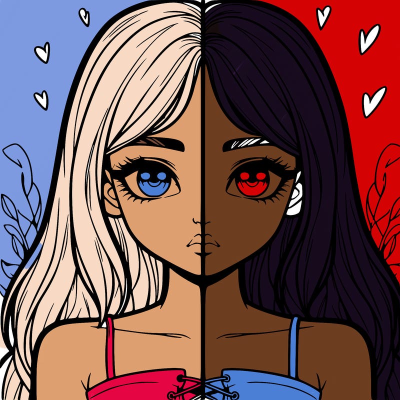 realistic girl split