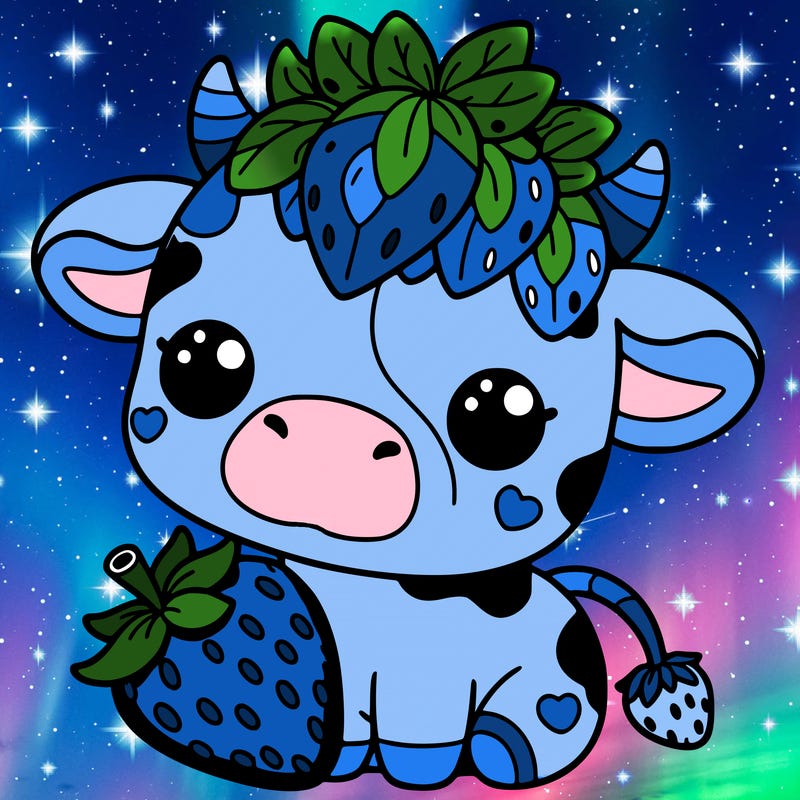 cute strawberry cow