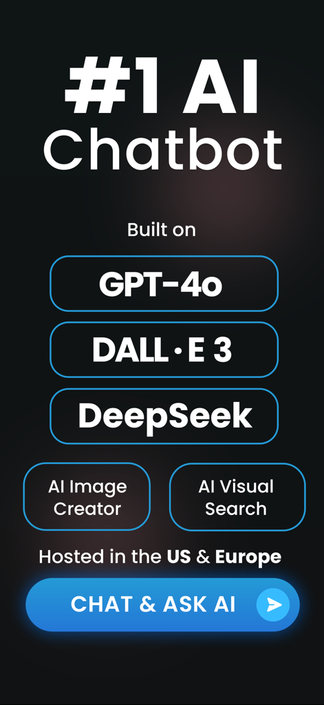 Chat AI+ Ask Chatbot Assistant - Main screen of Chat AI plus app highlighting GPT-4o and DALL-E 3 model integrations