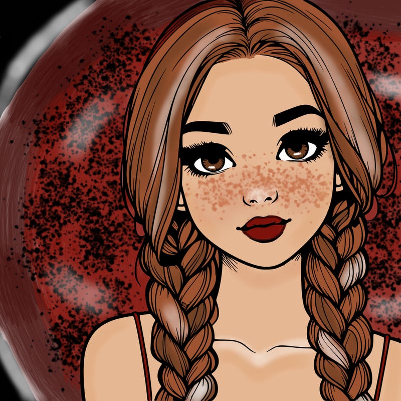 realistic girl with braids