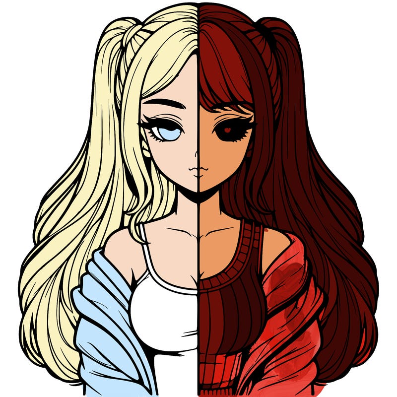 realistic girl split