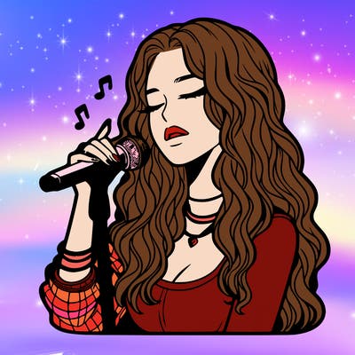 realistic female singer