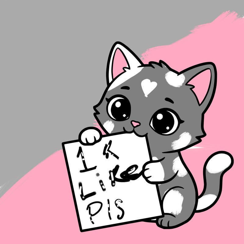 a small cat with a blank sheet of paper in its hand. the cat is sooooooo cute!