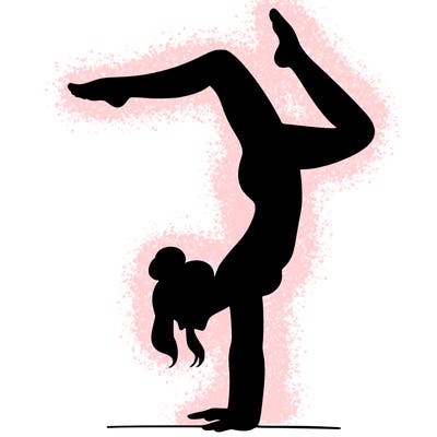 a woman doing a handstand