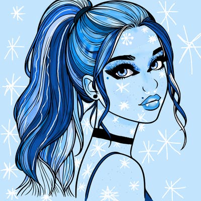 realistic pretty girl with high pony tail