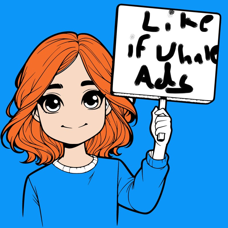 realistic girl holding up a sign