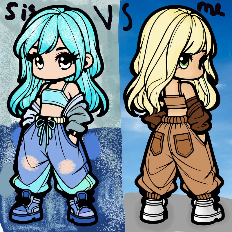 girl in crop top and baggy pants