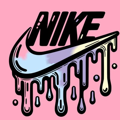 dripping nike logo