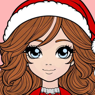 realistic christmas girl