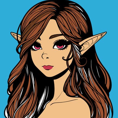 elf girl realistic dark fantasy