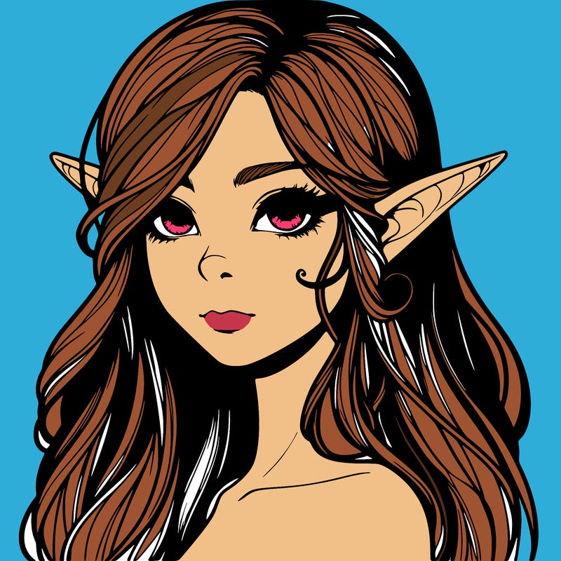elf girl realistic dark fantasy