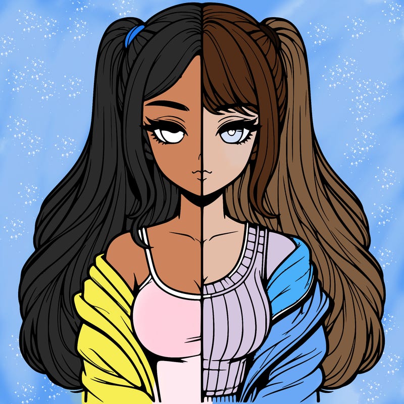 realistic girl split