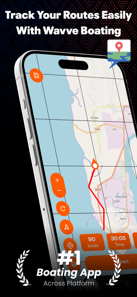 AquaNav Marine Boat GPS Chart - Navigation App | MWM