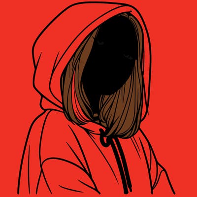 a realistic girl in a hoodie