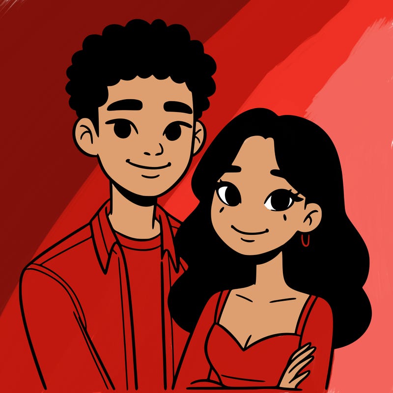 black woman and asian man couple