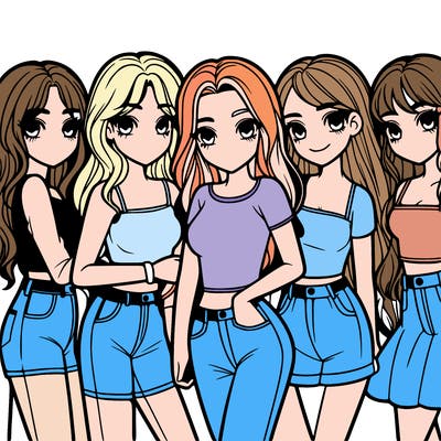 group of girls